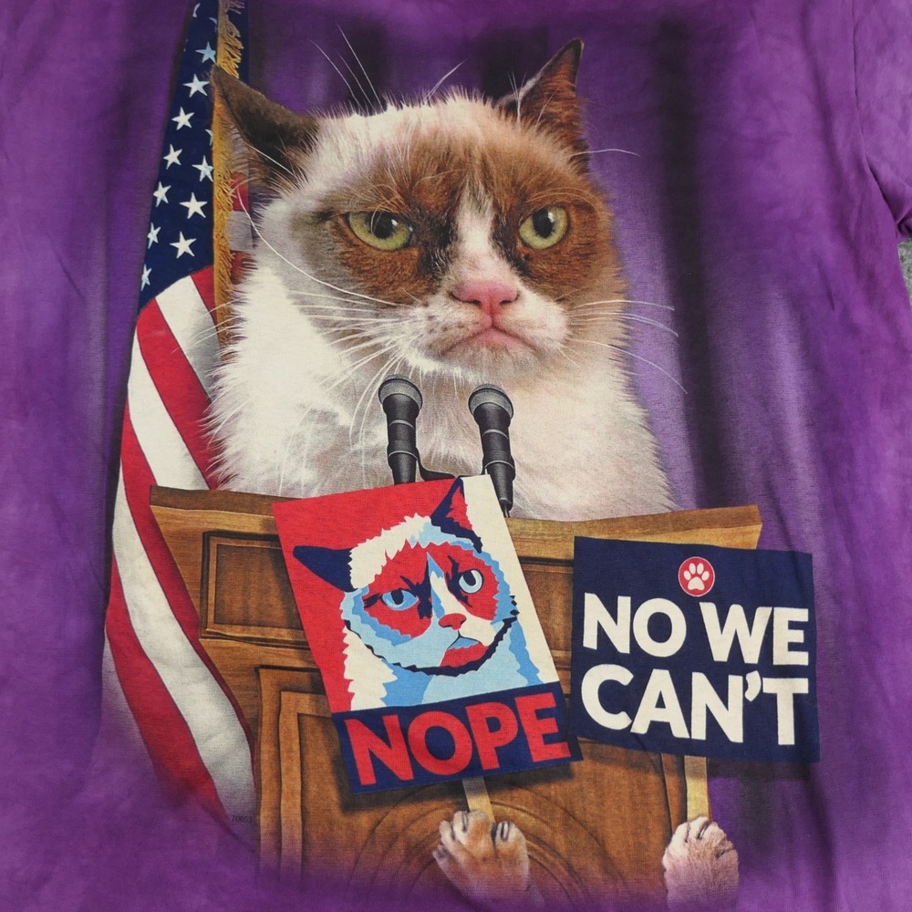 The Mountain T Shirt XL Grumpy Cat For President No We Can't Tie Dye Graphic Tee